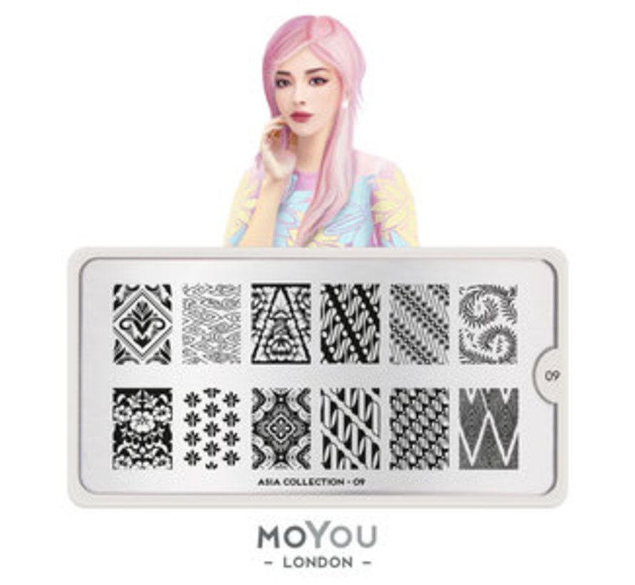 MoYou London Stempelplaat - Nail Art Stamping Asia 09