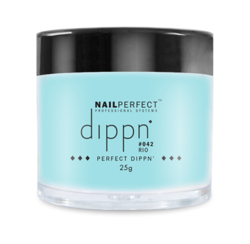 NailPerfect Dip poeder voor nagels | Dippn Nailperfect | 042 Rio | 25gr | Blauw