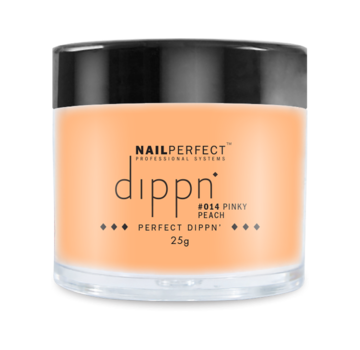 NailPerfect Dip poeder voor nagels | Dippn Nailperfect | 014 Pinky Peach | 25gr | Oranje