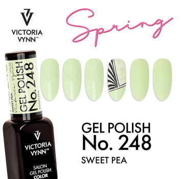 Victoria Vynn  Victoria Vyn Gellak - Gel Nagellak - Salon Gel Polish Color - 248 Sweet Pea  - 8 ml. - Lichtgroen