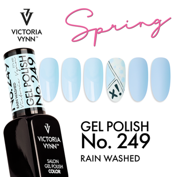 Victoria Vynn  Victoria Vyn Gellak - Gel Nagellak - Salon Gel Polish Color - 249 Rain Washed - 8 ml. - Lichtblauw