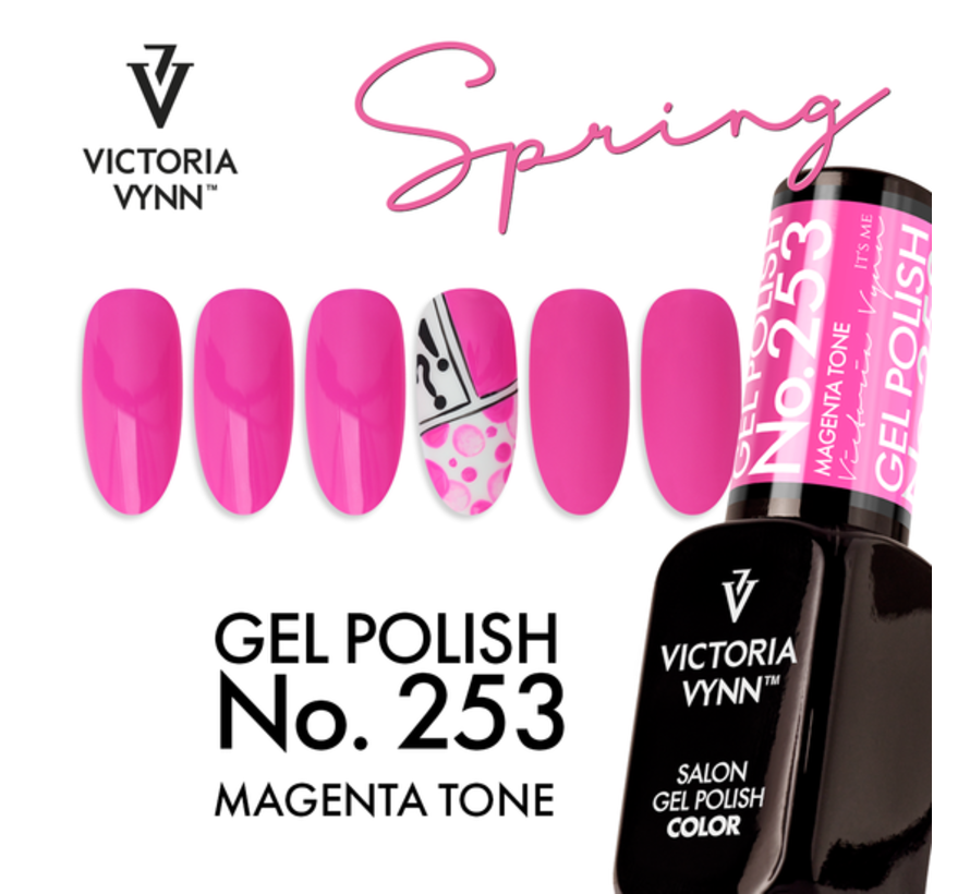 Gellak Victoria Vynn Salon Collectie - 253 Magenta Tone - 8 ml. - Roze