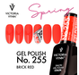 Gellak Victoria Vynn Salon Collectie - 255 Brick Red - 8 ml. - Rood