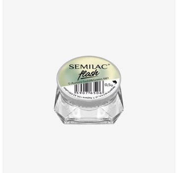 Semilac Semilac - SemiFlash - Pigment voor op de nagels - Aurora Gold & Green 681
