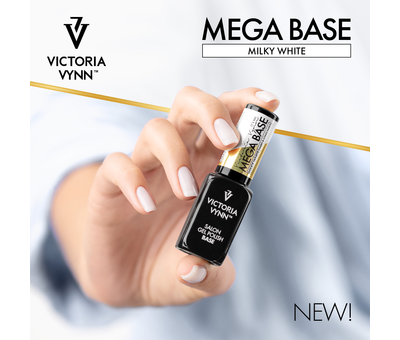 Victoria Vynn  Rubber Base | Victoria Vyn Gel Polish Mega Base | Hard & Long Nails | Milky White 8 ml.