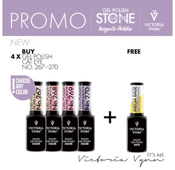 Victoria Vynn  Stone Cat Eye Pack + Gratis Mega Base Milky White