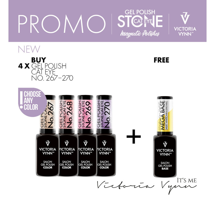 Stone Cat Eye Pack + Gratis Mega Base Milky White