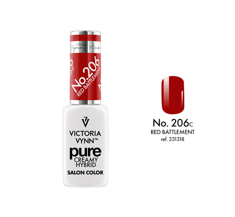 Victoria Vynn | Pure Gellak | 206 Red Battlement | 8 ml. | Rood