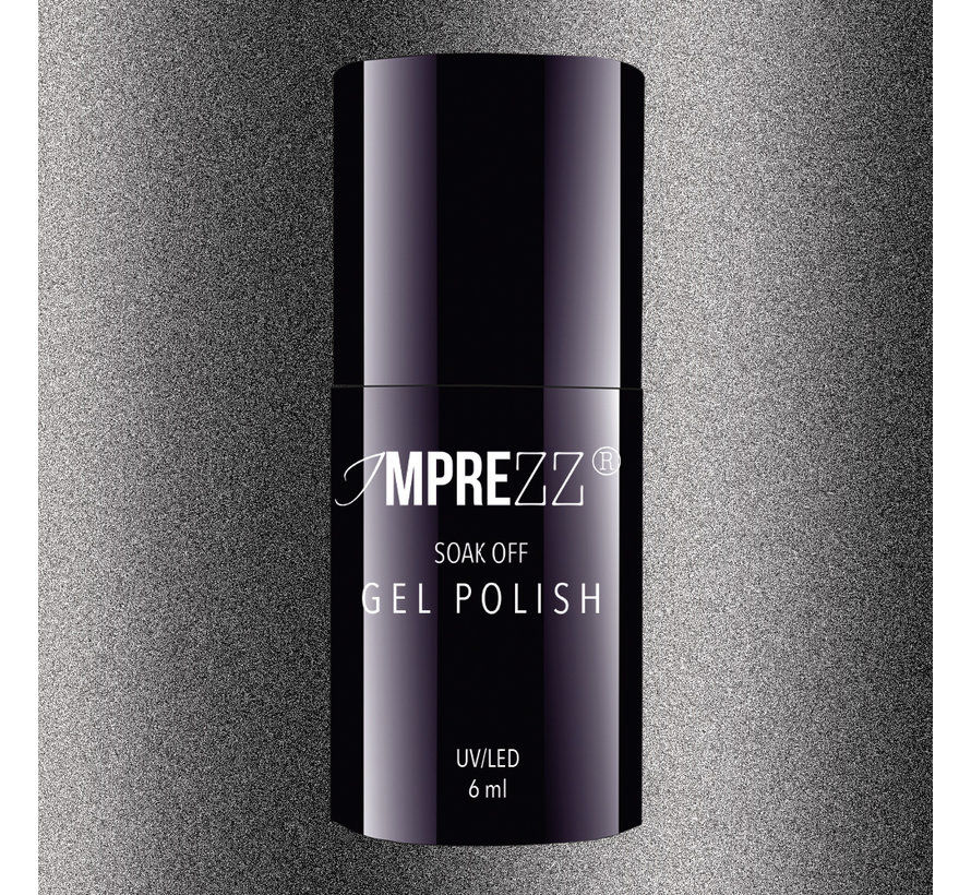 IMPREZZ® Gellak | 104 | 6 ml. | Zilver Metallic (donker)