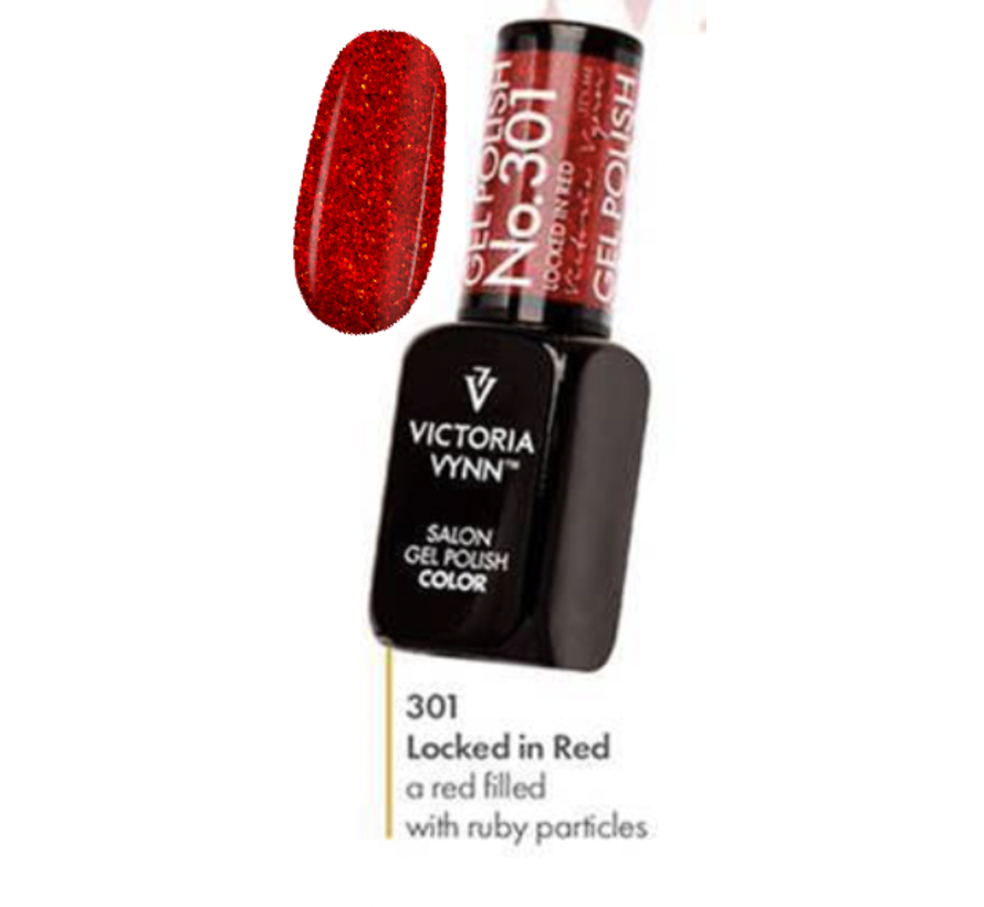 Victoria Vynn Magic Charm Collectie 301 | Locked in Red | 8 ml | Rood Glitter