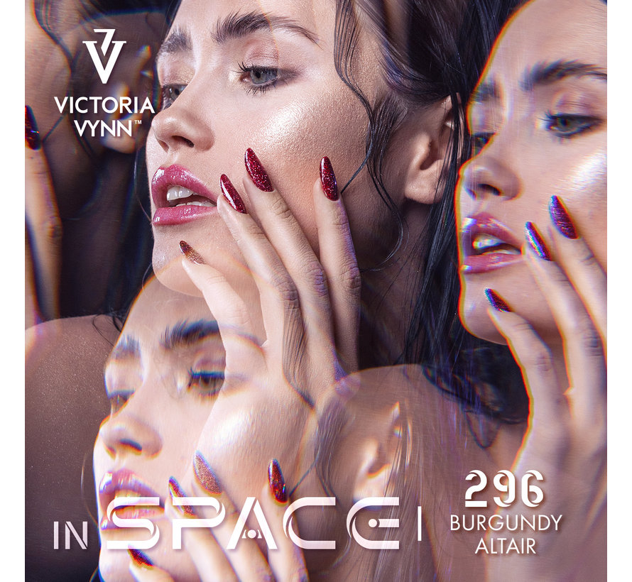 Victoria Vynn In Space Collectie 296 | Burgundy Altair | 8 ml | Donkerrood Hologram