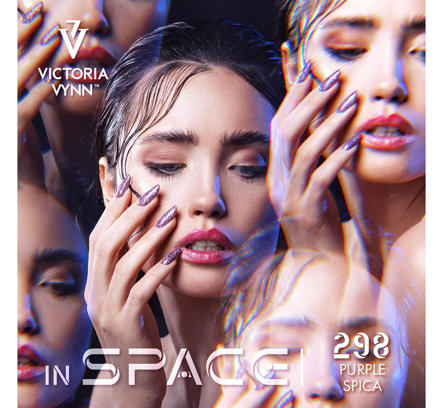 Victoria Vynn In Space Collectie 298 | Purple Spica | 8 ml | Donkerpaars Hologram