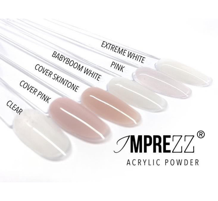 IMPREZZ® acrylpoeder Refill - acrylic powder Extreme White 100 gr. - Wit