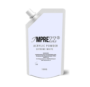 IMPREZZ® IMPREZZ® acrylpoeder Refill - acrylic powder Extreme White 100 gr. - Wit