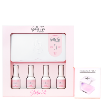 Kiara Sky™ Kiara Sky Gelly Tips KIT - COFFIN SHORT - inclusief lamp!  - Super snel lange nagels op een gemakkelijke manier - de nieuwste uitvinding op het gebied nagelverlenging