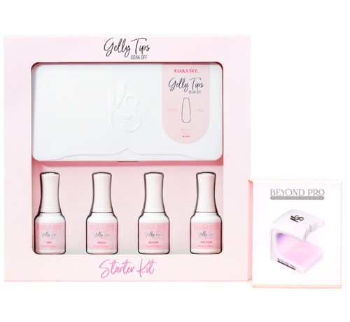 Kiara Sky™ Kiara Sky Gelly Tips KIT - COFFIN MEDIUM - inclusief lamp!  - Super snel lange nagels op een gemakkelijke manier - de nieuwste uitvinding op het gebied nagelverlenging