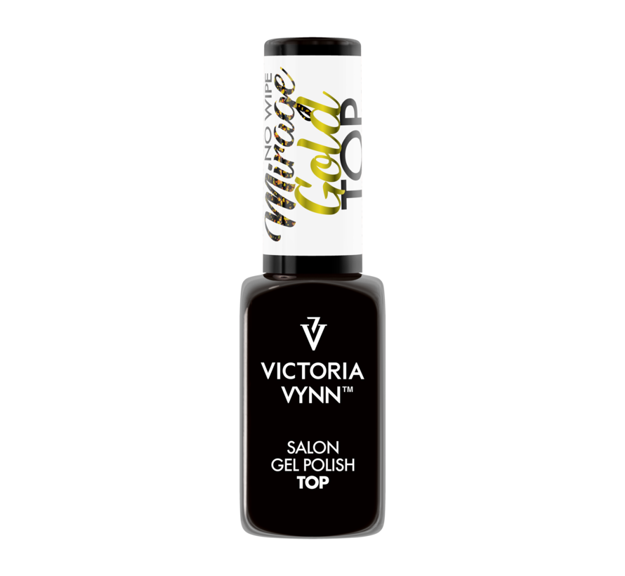 Victoria Vynn | Mirage  Gold |  Topgel | Topcoat No Wipe | Gold Sparkle | Glitter | 8ML