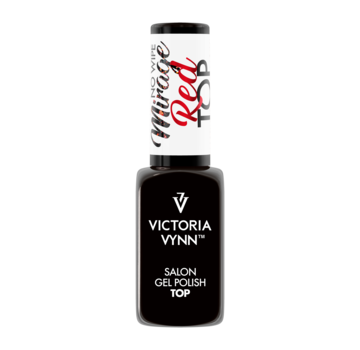 Victoria Vynn  Victoria Vynn | Mirage Red | Topgel | Topcoat No Wipe | Red Sparkle  | Glitter | 8ML