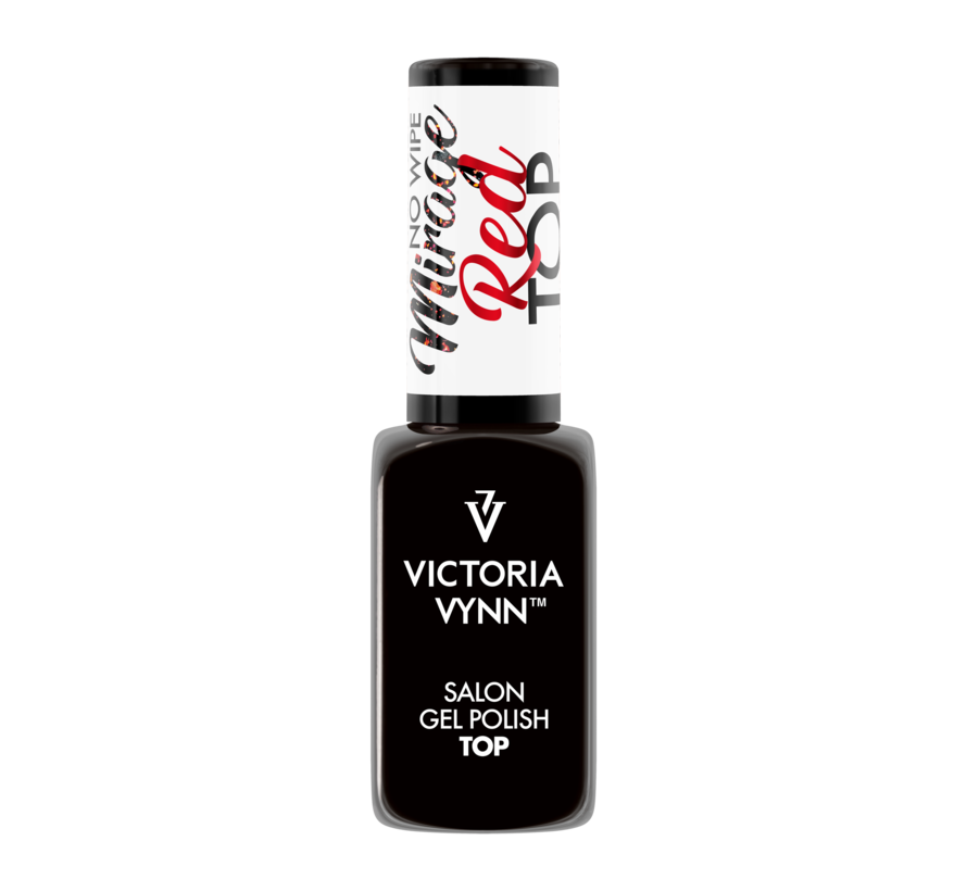 Victoria Vynn | Mirage Red | Topgel | Topcoat No Wipe | Red Sparkle  | Glitter | 8ML