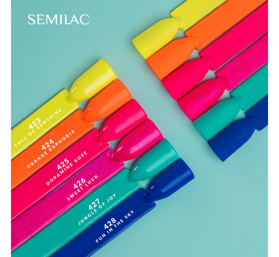 Semilac Gellak | 423 Full of Sunshine | Power Neons | 7 ml | Geel