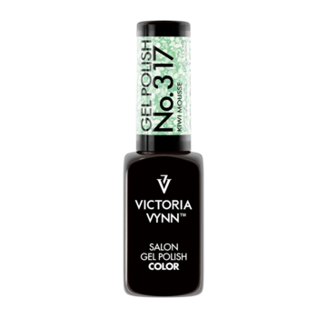 Victoria Vynn  Victoria Vynn Salon Gellak | Summer Together | Kiwi Mousse | 317 | Pastel Groen | Witte Flakes | 8 ml