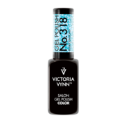 Victoria Vynn  Victoria Vynn Salon Gellak | Summer Together | Blue Curacao | 318 | Pastel Blauw | Witte Flakes | 8 ml
