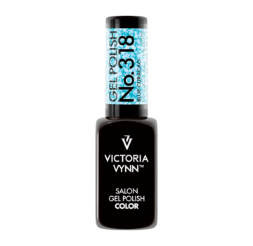 Victoria Vynn  Victoria Vynn Salon Gellak | Summer Together | Blue Curacao | 318 | Pastel Blauw | Witte Flakes | 8 ml