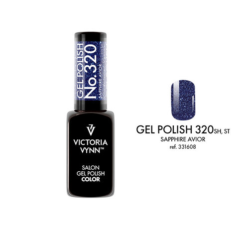 Victoria Vynn  Victoria Vynn Salon Gellak | 320 | Sapphire Avior | 8 ml | Donker Blauw Shimmer