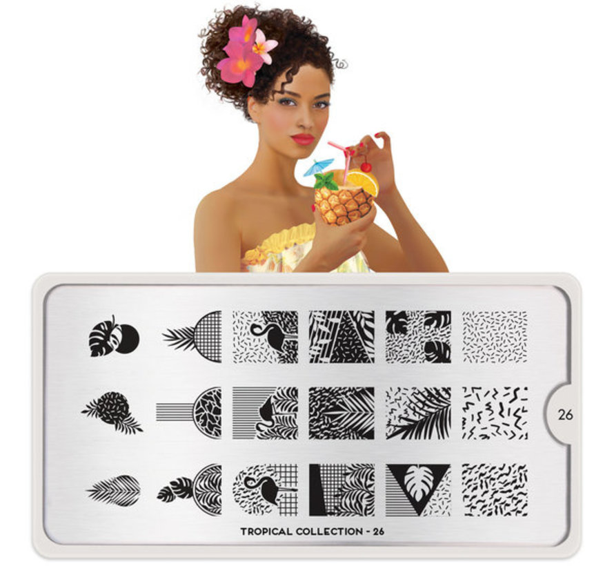 MoYou London Stempelplaat | Nail Art Stamping | Tropical 25