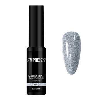 IMPREZZ® IMPREZZ® Gellak Striper DF01 Diamond Flash Zilver Hologram Glitter