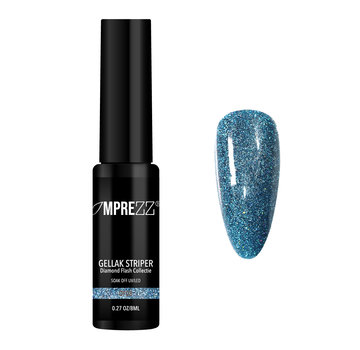 IMPREZZ® IMPREZZ® Gellak Striper DF08 Diamond Flash Blauw Hologram Glitter