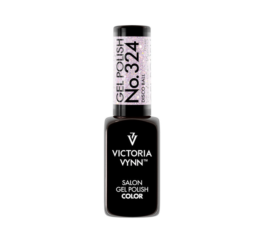 Victoria Vynn Salon Gellak | Disco Fever Collectie | Disco Ball | 324 | Zilver Paars | Glitter | 8 ml