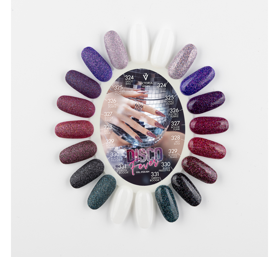 Victoria Vynn Salon Gellak | Disco Fever Collectie | Disco Ball | 324 | Zilver Paars | Glitter | 8 ml