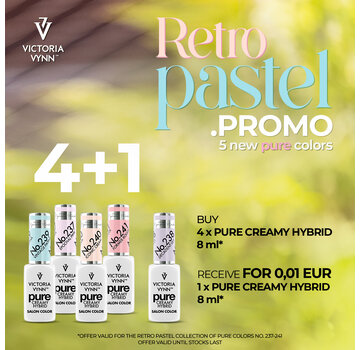 Victoria Vynn  Victoria Vynn Pure RETRO PASTEL Collectie 4+1 GRATIS