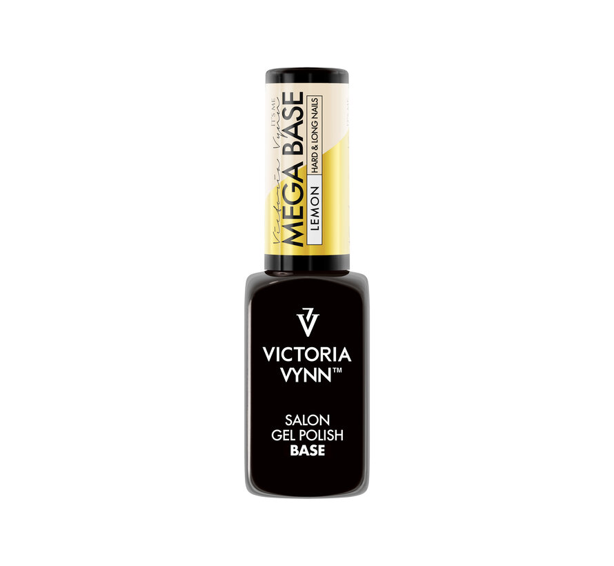 Rubber Base - Victoria Vynn™ Gel Polish Mega Base - Hard & Long Nails - Lemon 8 ml. - Colored buildergel/Rubberbase in een flesje