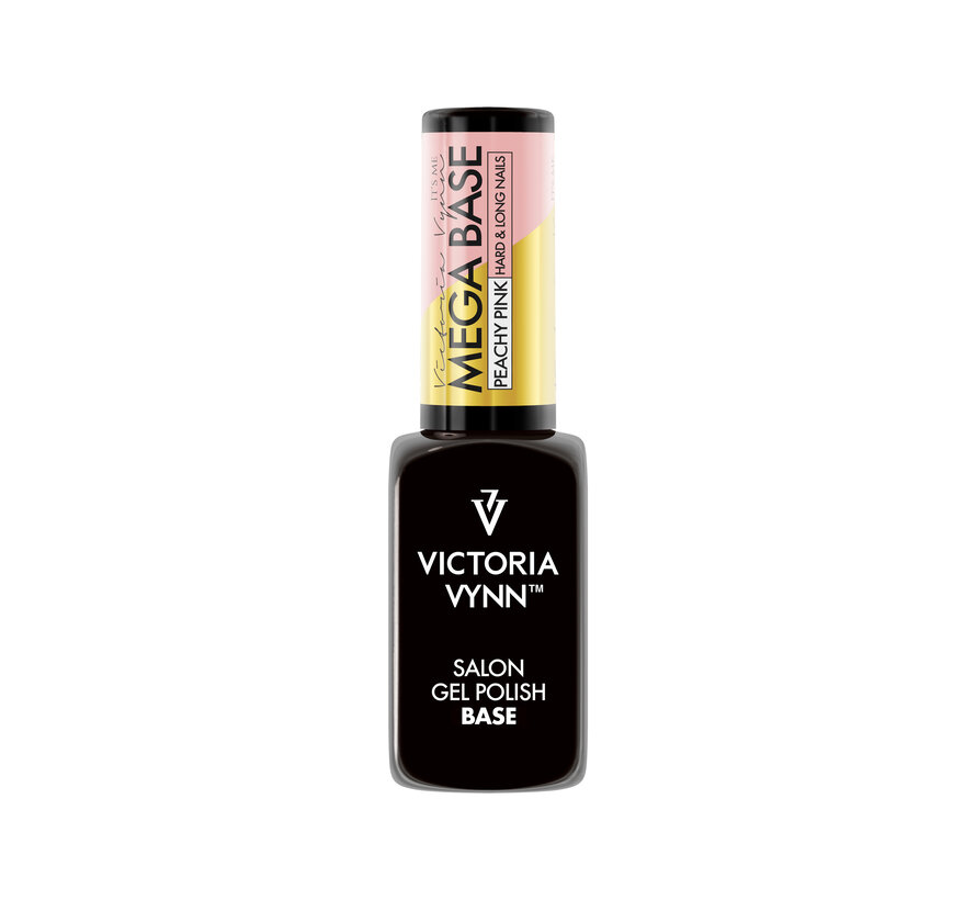 Rubber Base - Victoria Vynn™ Gel Polish Mega Base - Hard & Long Nails - Peachy Pink 8 ml. - Colored buildergel/Rubberbase in een flesje