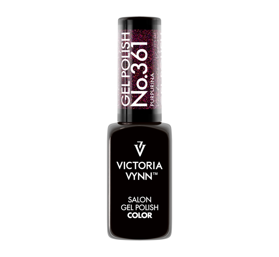 Gellak Victoria Vynn™ Salon Collectie Holo Colorido 361 | Purpurina | Donkerpaars