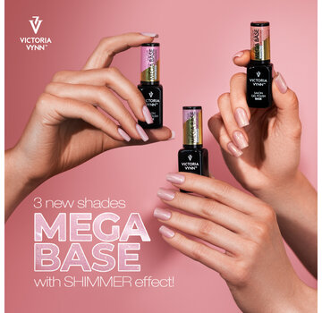 Victoria Vynn  Victoria Vynn Rubber Base | Mega Base Shimmer Peach 8ml | NEW IN