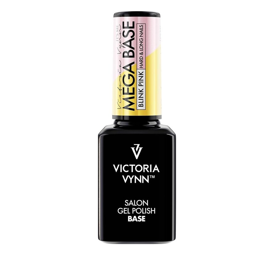 Rubber Base | Victoria Vyn Gel Polish Mega Base | Hard & Long Nails | Blink Pink 15 ml.
