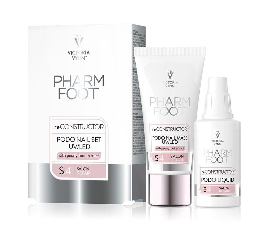 Pharm Foot | reCONSTRUCTOR Podo Nail Set | Bouwgel voor de beschadigde teennagel | Set