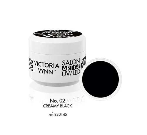 Victoria Vynn ART GEL 3D 02 Black no wipe, 5ml