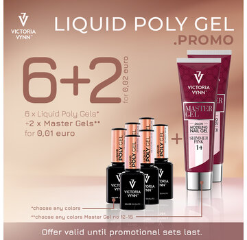 Victoria Vynn Liquid Polygel Victoria Vynn 6 pack + 2 gratis Polygel in tube 60 gr. + NU TIJDELIJK GRATIS PORTEMONNEE t.w.v. € 16,95 .