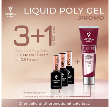 Victoria Vynn Liquid Polygel Victoria Vynn 3 pack + 1 gratis Polygel in tube 60 gr.