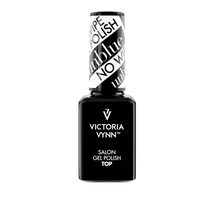 Victoria Vynn Topcoat No Wipe Unblue 15 ml. - Topcoat zonder plaklaag - Jouw donkere kleur behoudt zijn werkelijke kleur - Geen paarse gloed meer- MET UV Filter! - Copy