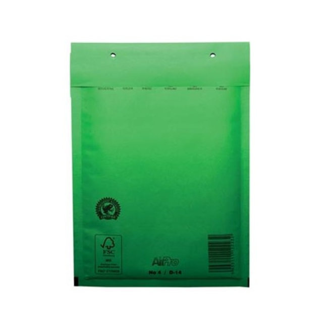Groene luchtkussen enveloppen D 180 x 265 mm A5+ Groen Gekleurd  - Doos met 100 enveloppen