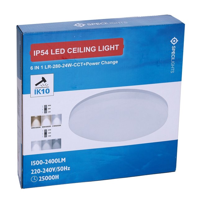 LED Plafondlamp Rond - CCT Instelbare Lichtkleur Plafonniere - Instelbaar wattage 24W / 18W / 15W