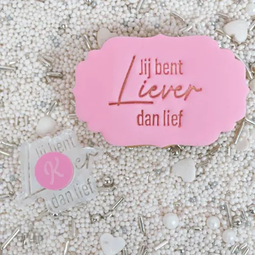 Koekatelier Cookie stamp - Jij bent liever dan lief (You are sweeter than sweet)