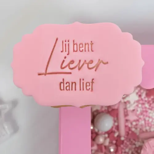 Koekatelier Cookie stamp - Jij bent liever dan lief (You are sweeter than sweet)