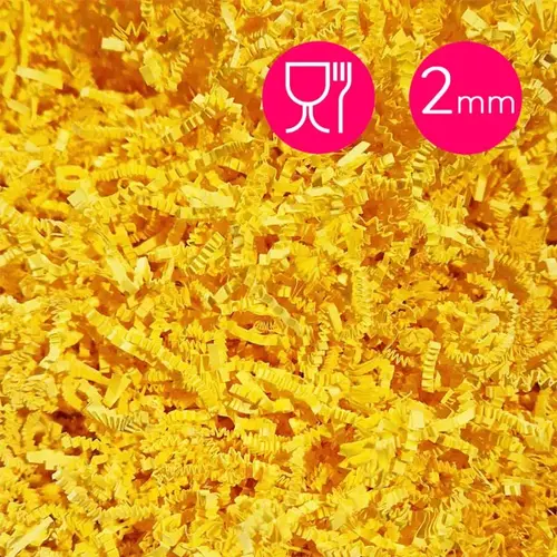Cupcakedozen.nl Food-safe fine filling material (2mm) - yellow (per 1 kg box)