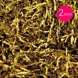 Cupcakedozen.nl Thin zigzag box filler - gold (1 kg)